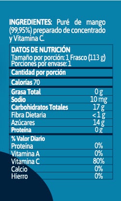 Información Nutricional Compota Gerber® Mango