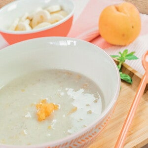 Puré de plátano y melocotón Puré de plátano y melocotón